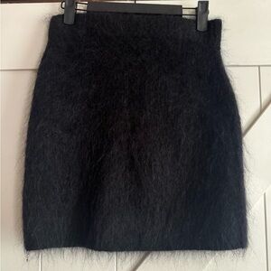 & Other Stories Paris Atelier Black mohair mini skirt